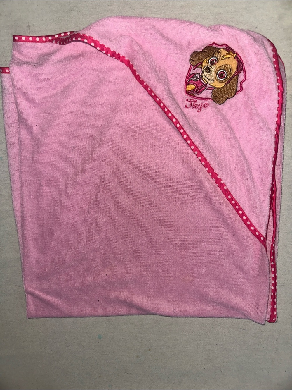 Home. Paw Patrol Skye Pink Hooded Kids Blanket Toweling Robe